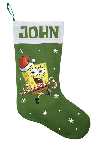 Mini merry Christmas SpongeBob stocking ornament