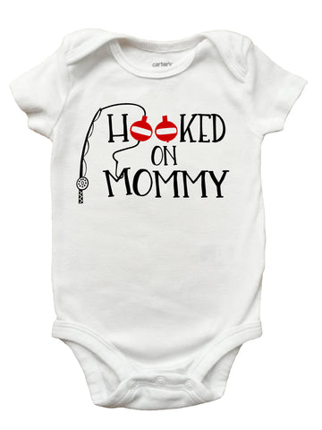 Hooked On Mommy Shirt, Mothers Day Shirt for Boys, Mothers Day